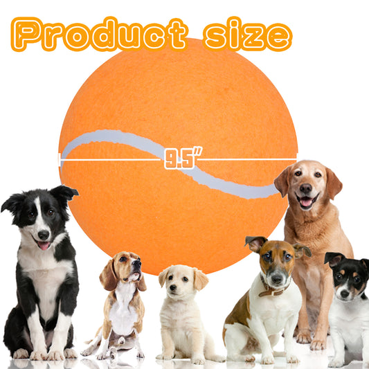 Banfeng Big Tennis Ball for Dogs, Giant Dog Tennis Ball Toy Large Outdoor Sports Gift for Small Medium Large Dog (Orange, 9.5 inch)