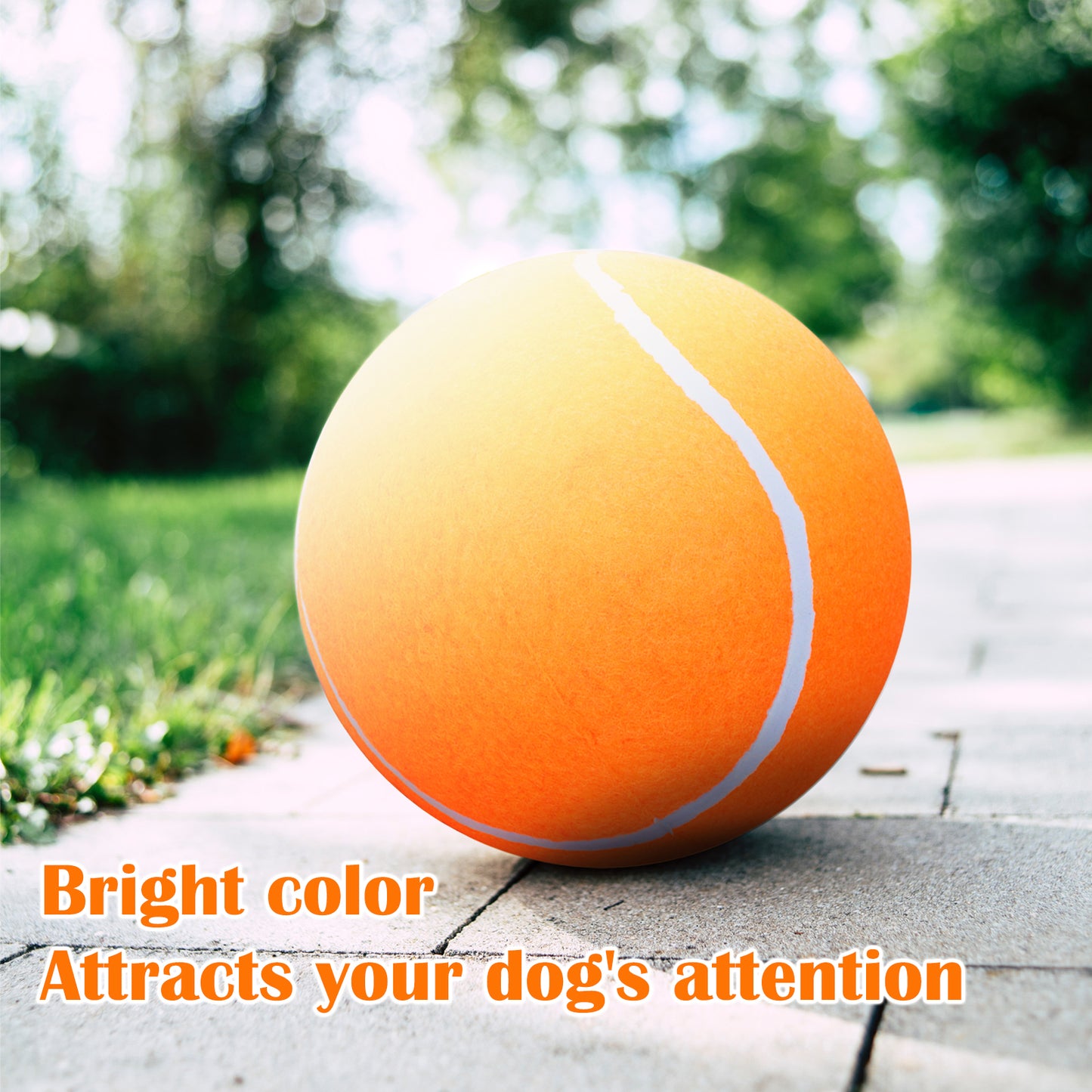 Banfeng Big Tennis Ball for Dogs, Giant Dog Tennis Ball Toy Large Outdoor Sports Gift for Small Medium Large Dog (Orange, 9.5 inch)