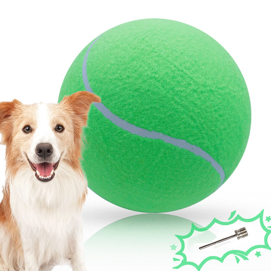 Banfeng Big Tennis Ball for Dogs, Giant Dog Tennis Ball Toy Large Outdoor Sports Gift for Small Medium Large Dog (Green, 9.5 inch)