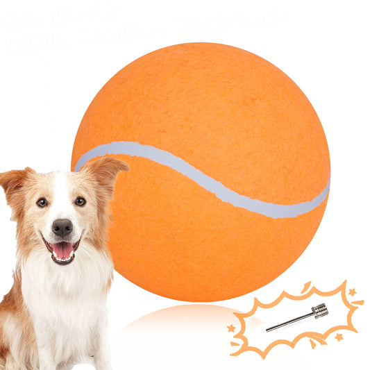 Banfeng Big Tennis Ball for Dogs, Giant Dog Tennis Ball Toy Large Outdoor Sports Gift for Small Medium Large Dog (Orange, 9.5 inch)