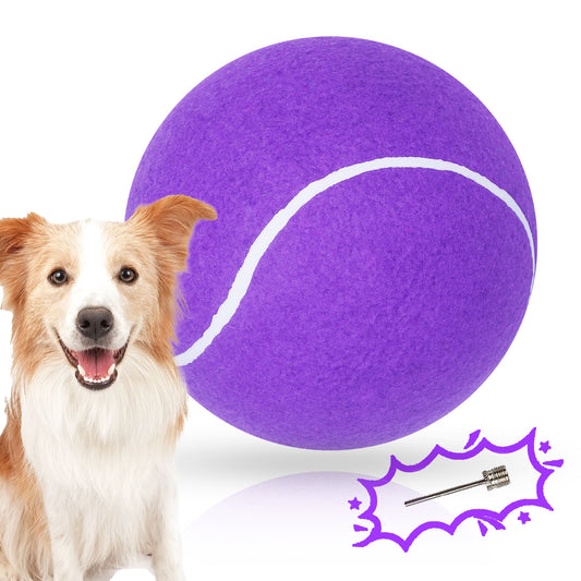 Banfeng Big Tennis Ball for Dogs, Giant Dog Tennis Ball Toy Large Outdoor Sports Gift for Small Medium Large Dog (Purple, 9.5 inch)