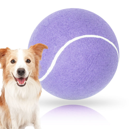 Banfeng Big Tennis Ball for Dogs, Giant Dog Tennis Ball Toy Large Outdoor Sports Gift for Small Medium Large Dog (Light Purple, 9.5 inch)