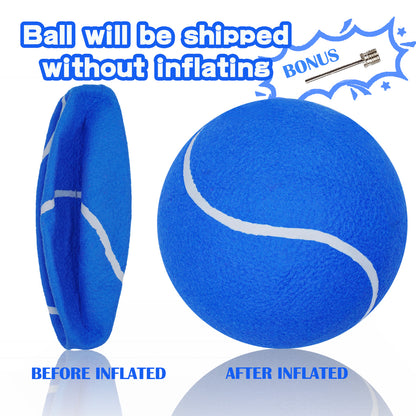 Banfeng Big Tennis Ball for Dogs, Giant Dog Tennis Ball Toy Large Outdoor Sports Gift for Small Medium Large Dog (Blue, 9.5 inch)