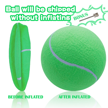 Banfeng Big Tennis Ball for Dogs, Giant Dog Tennis Ball Toy Large Outdoor Sports Gift for Small Medium Large Dog (Green, 9.5 inch)