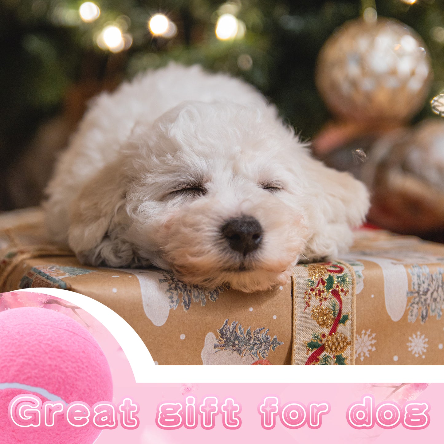 Banfeng Big Tennis Ball for Dogs, Giant Dog Tennis Ball Toy Large Outdoor Sports Gift for Small Medium Large Dog (Pink, 9.5 inch)