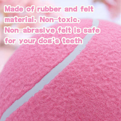 Banfeng Big Tennis Ball for Dogs, Giant Dog Tennis Ball Toy Large Outdoor Sports Gift for Small Medium Large Dog (Pink, 9.5 inch)