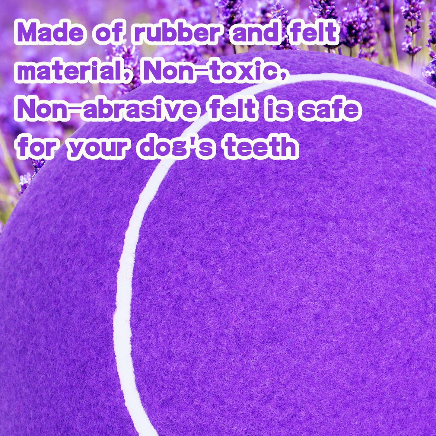 Banfeng Big Tennis Ball for Dogs, Giant Dog Tennis Ball Toy Large Outdoor Sports Gift for Small Medium Large Dog (Purple, 9.5 inch)