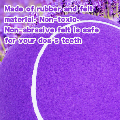 Banfeng Big Tennis Ball for Dogs, Giant Dog Tennis Ball Toy Large Outdoor Sports Gift for Small Medium Large Dog (Purple, 9.5 inch)