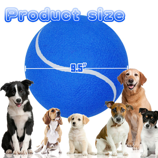 Banfeng Big Tennis Ball for Dogs, Giant Dog Tennis Ball Toy Large Outdoor Sports Gift for Small Medium Large Dog (Blue, 9.5 inch)