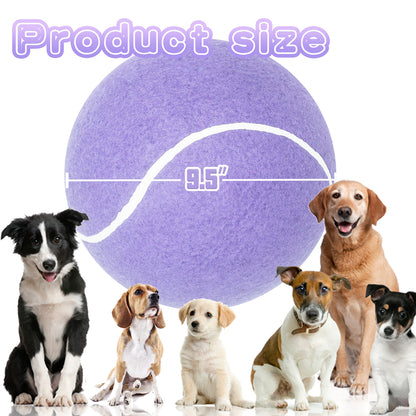 Banfeng Big Tennis Ball for Dogs, Giant Dog Tennis Ball Toy Large Outdoor Sports Gift for Small Medium Large Dog (Light Purple, 9.5 inch)